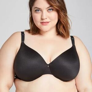 ✨Cacique Black Invisible Backsmoother Lightly Lined No-Wire Sz 42DDD Bra✨